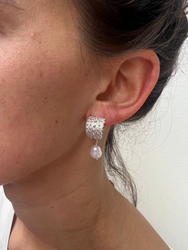 Boucles d'oreilles argent oursinades