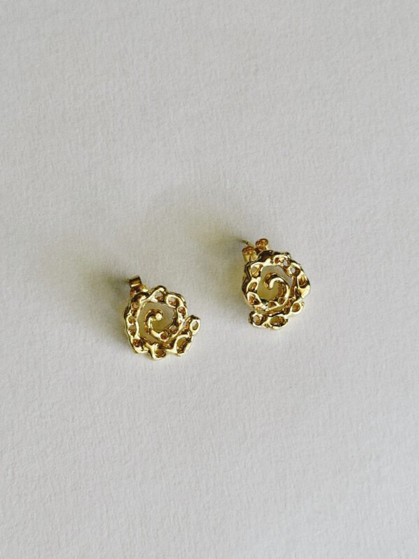 Boucles spira en laiton doré à l'or fin faites main